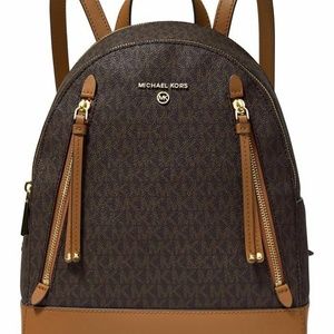 NWT Michael Kors B Signature Brooklyn Backpack Brown, Acorn Original Packaging